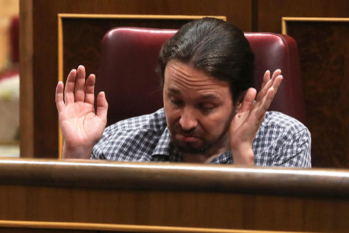 Pablo Iglesias, lder de Podemos, el pasado jueves en el Congreso.