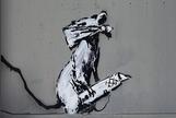El graffiti de Banksy en el Pompidou