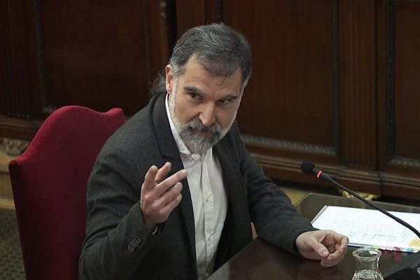 Jordi Cuixart, durenate su declaracin como acusado en el juicio del...