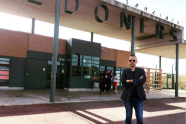El presentador Risto Mejide, este sbado frente a la crcel de Lledoners (Barcelona), en una imagen colgada en su perfil de Instagram.
