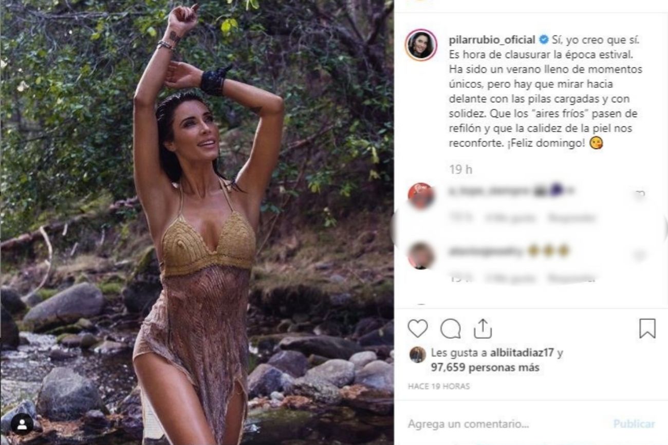 Pilar Rubio (41) ha dicho adis al verano con una foto muy sugerente....