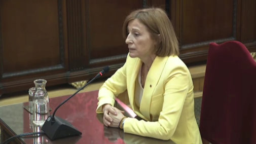 La ex presidenta del Parlamento cataln, Carme Forcadell, en un...