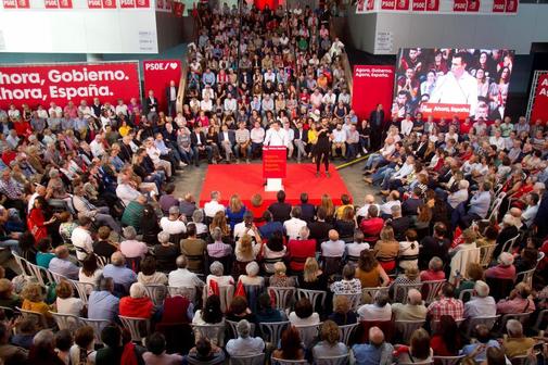El secretario general del PSOE, Pedro Snchez, en un acto...