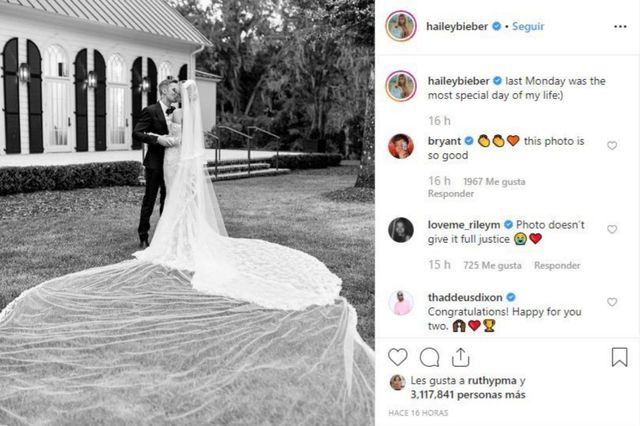 Salen a la luz las primeras imágenes del vestido de novia de Hailey Baldwin  | Famosos | EL MUNDO