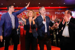 El secretario general del PSOE, Pedro Snchez, en un acto, este mircoles, en Barcelona.