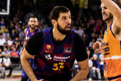 Nikola <HIT>Mirotic</HIT>, #33 ofFc Barcelona in action during the Liga Endesa match between FC Barcelona and Valencia Basket at Palau Blaugrana, in Barcelona, Spain, on October 13, 2019. 13/10/2019 ONLY FOR USE IN SPAIN