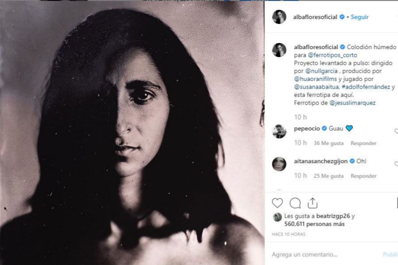 La actriz Alba Flores, de 32 aos, ha subido una imagen en su...