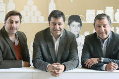 Los hermanos Roca, Joan (derecha), Josep (centro) y Jordi (izquierda), dueos del Celler de Can Roca.