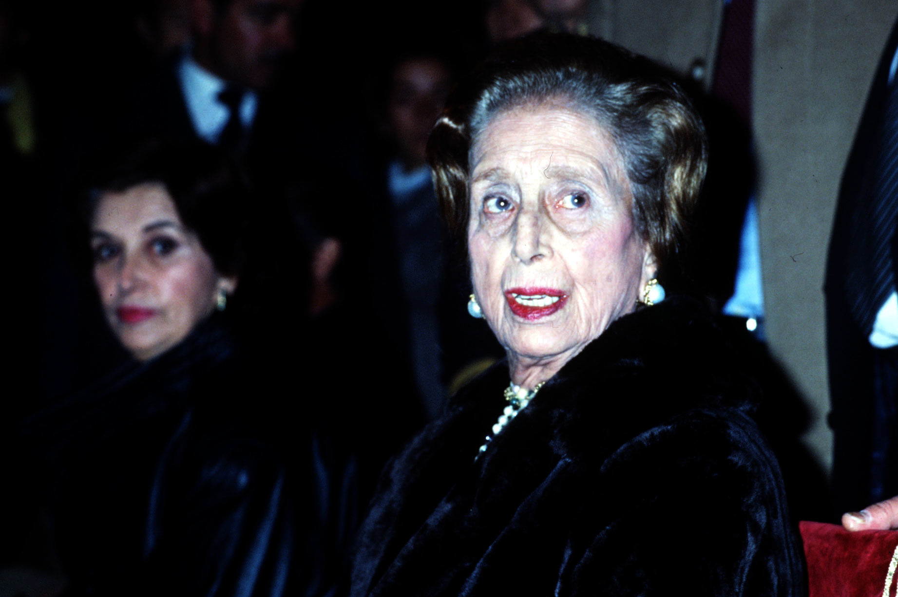 Carmen Polo, durante un acto p�blico en la d�cada de los 80.