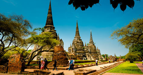 Los restos de la antigua capital de Siam.