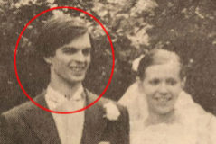 En el centro, Brigitte Trogneux (hoy Macron), en su primera boda con Andr Auzire (en el crculo), enhebrado a su brazo. ED. JC LATTS