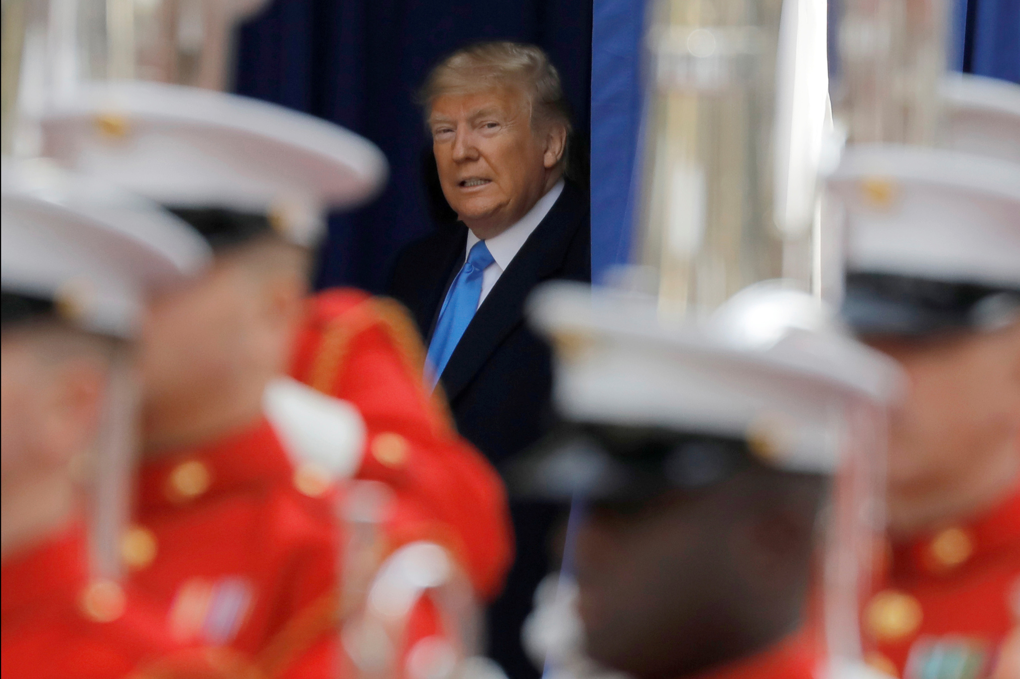 Donald Trump, en el desfile de los veteranos el da del armisticio.