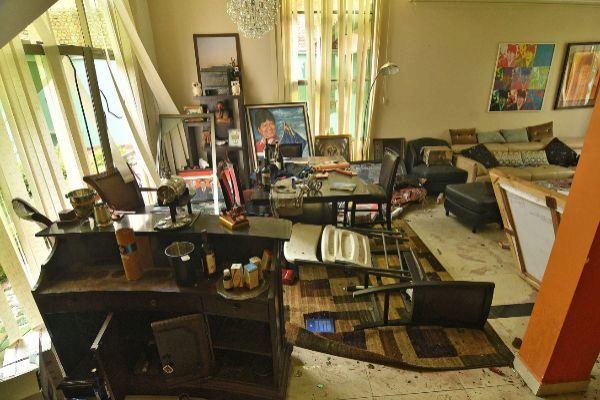 Destrozos en la casa de Evo Morales, en la ciudad de Cochabamba, donde...