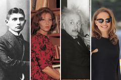 Los escritores Franz Kafka y Clarice Lispector, Albert Einstein y Natalie Portman.