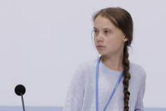 Greta Thunberg, durante su intervencin en la Cumbre del Clima de Madrid.