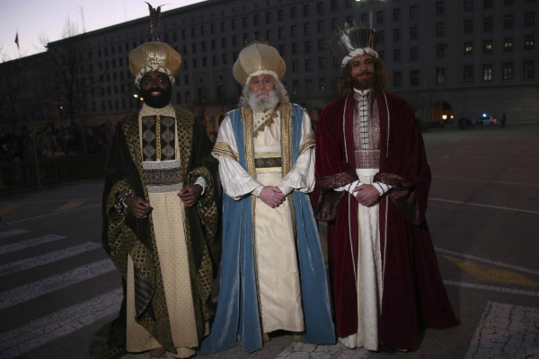 Los tres Reyes Magos, en la cabalgata del ao pasado