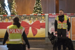 Policas alemanes patrullan las calles esta Navidad.