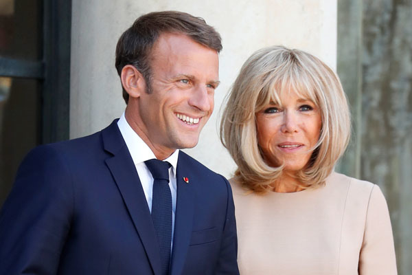 Emmanuel y Brigitte Macron