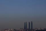Boina de contaminacin sobre la ciudad de Madrid.