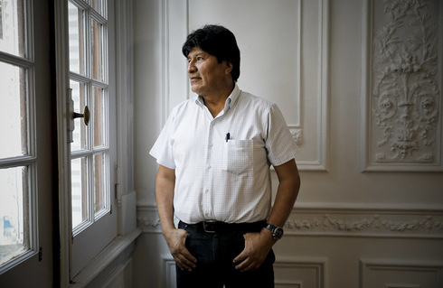 El ex presidente de Bolivia, Evo Morales, en Buenos Aires.