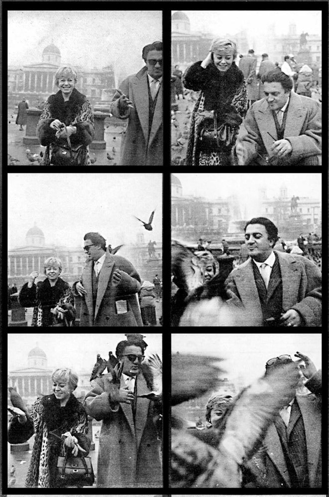 Federico Fellini y Giulietta Masina.
