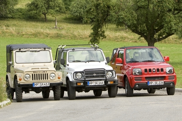 Las tres generaciones anteriores del Suzuki Jimny