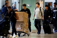Members of Chinese soccer team <HIT>Wuhan</HIT> Zall arrive to <HIT>Malaga</HIT>-Costa del Sol airport from Istanbul, in <HIT>Malaga</HIT>