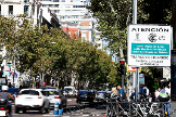 Carteles advierten de la entrada al permetro de Madrid Central