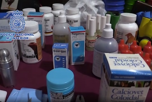 Medicamentos incautados por la Polica Nacional en El Puerto de Santa Mara.