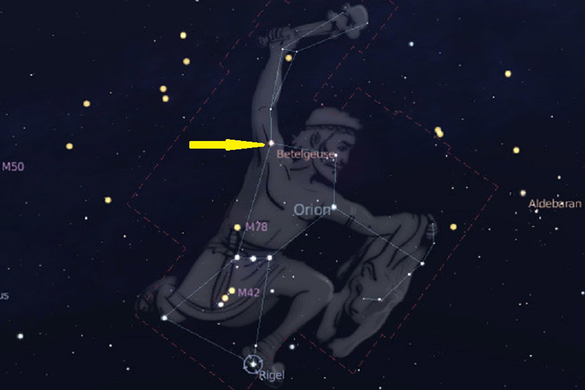 Betelgeuse, en la constelacin de Orin.