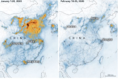 Niveles de contaminacin en China antes y durante la cuarentena por el coronavirus