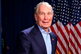 El candidato Michael Bloomberg, en un mitin en Palm Beach.