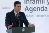 El presidente del Gobierno, Pedro Snchez, preside el acto 'La Pobreza Infantil y la agenda 2030 celebrado' el pasado ao.