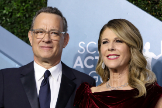 Tom Hanks y su mujer Rita Wilson durante una entrega de premios.