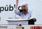 La ex consejera catalana Clara Ponsat, en un acto en Perpin, el pasado 29 de febrero.