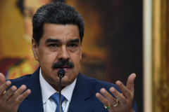 Nicols Maduro durante una rueda de prensa.