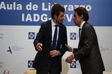 El ex presidente del Gobierno Jos Mara Aznar, junto al presidente del PP, Pablo Casado, en una imagen reciente.