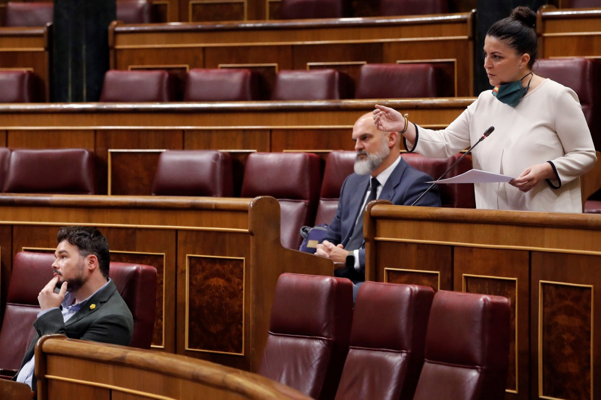 La diputada de Vox Macarena Olona, este mircoles, en el Congreso.