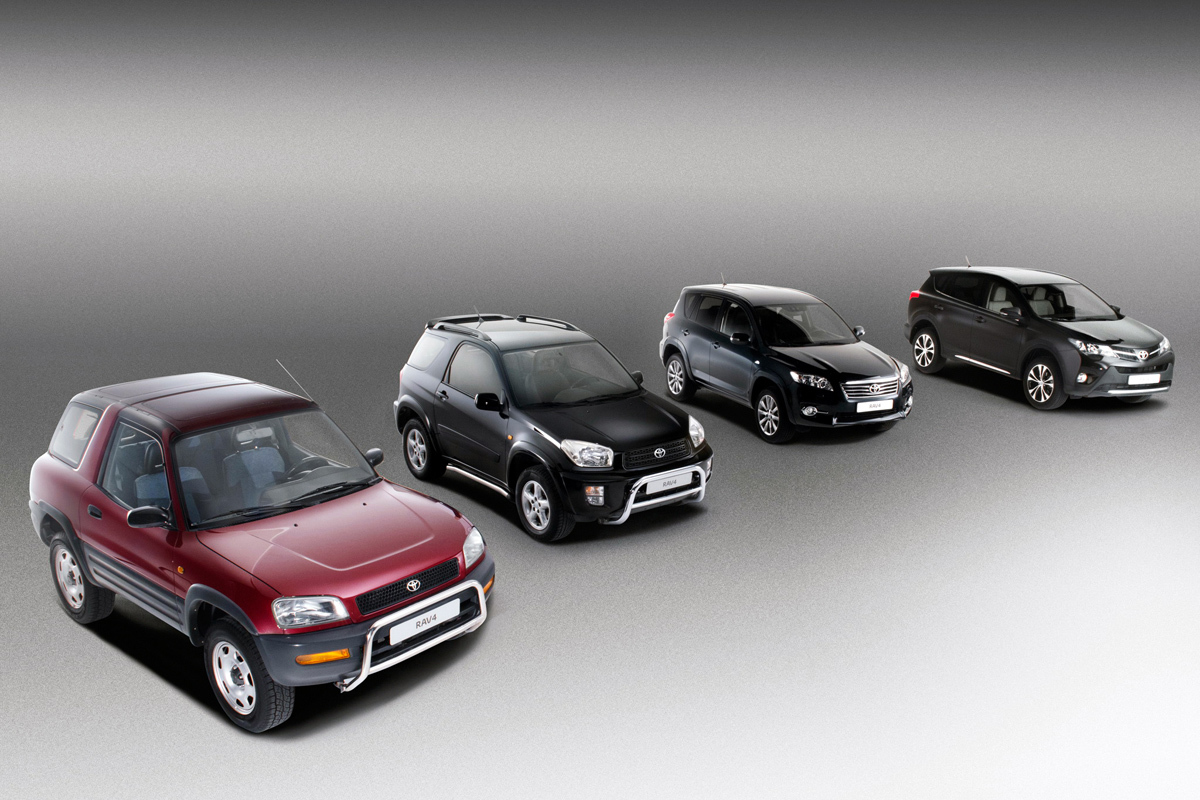 Las primeras cuatro generaciones del Toyota RAV4