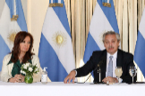 Alberto Fernndez y Cristina Kirchner, presidente y vicepresidenta de Argentina.