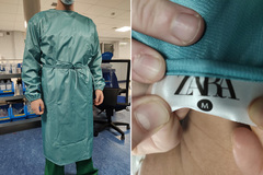 Las primeras batas sanitarias de Zara llegan a los hospitales