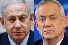 El primer ministro israel, Benjamin Netanyahu, y el lder centrista Benny Gantz, en imgenes de archivo.