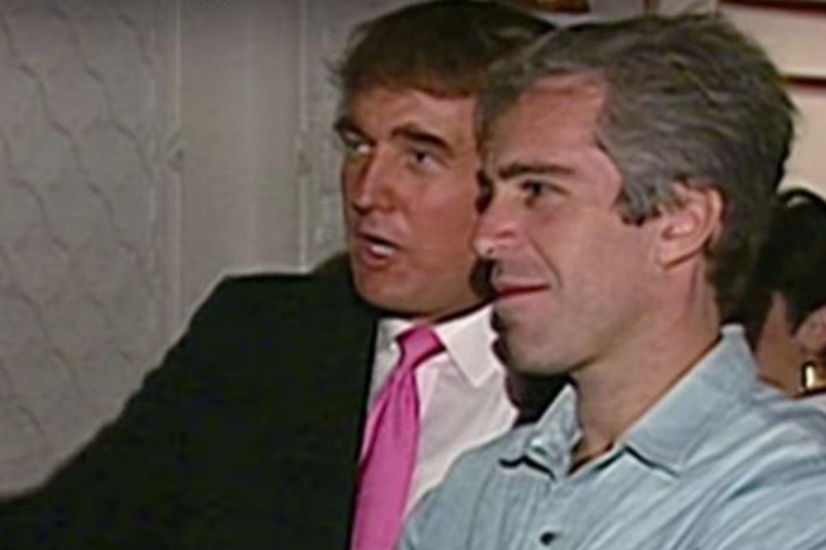 Donald Trump y su amigo Jeffrey Epstein.