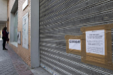 Oficina de empleo cerrada en una imagen de mediados de mayo en Madrid.