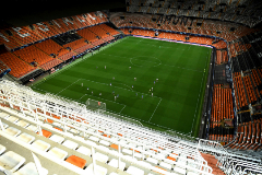 Soccer Football - Champions League - Round of 16 Second Leg - lt;HIT gt;Valencia lt;/HIT gt; v lt;HIT gt;Atalanta lt;/HIT gt; - Mestalla, lt;HIT gt;Valencia lt;/HIT gt;, Spain - March 10, 2020 General view in the empty stadium as the match is played behind closed doors as the number of coronavirus cases grow around the world UEFA Pool/Handout via REUTERS ATTENTION EDITORS - THIS IMAGE HAS BEEN SUPPLIED BY A THIRD PARTY. - RC29HF9Y0DAH