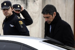 Josep Llus Trapero, a su salida de la Audiencia Nacional tras una jornada del juicio.