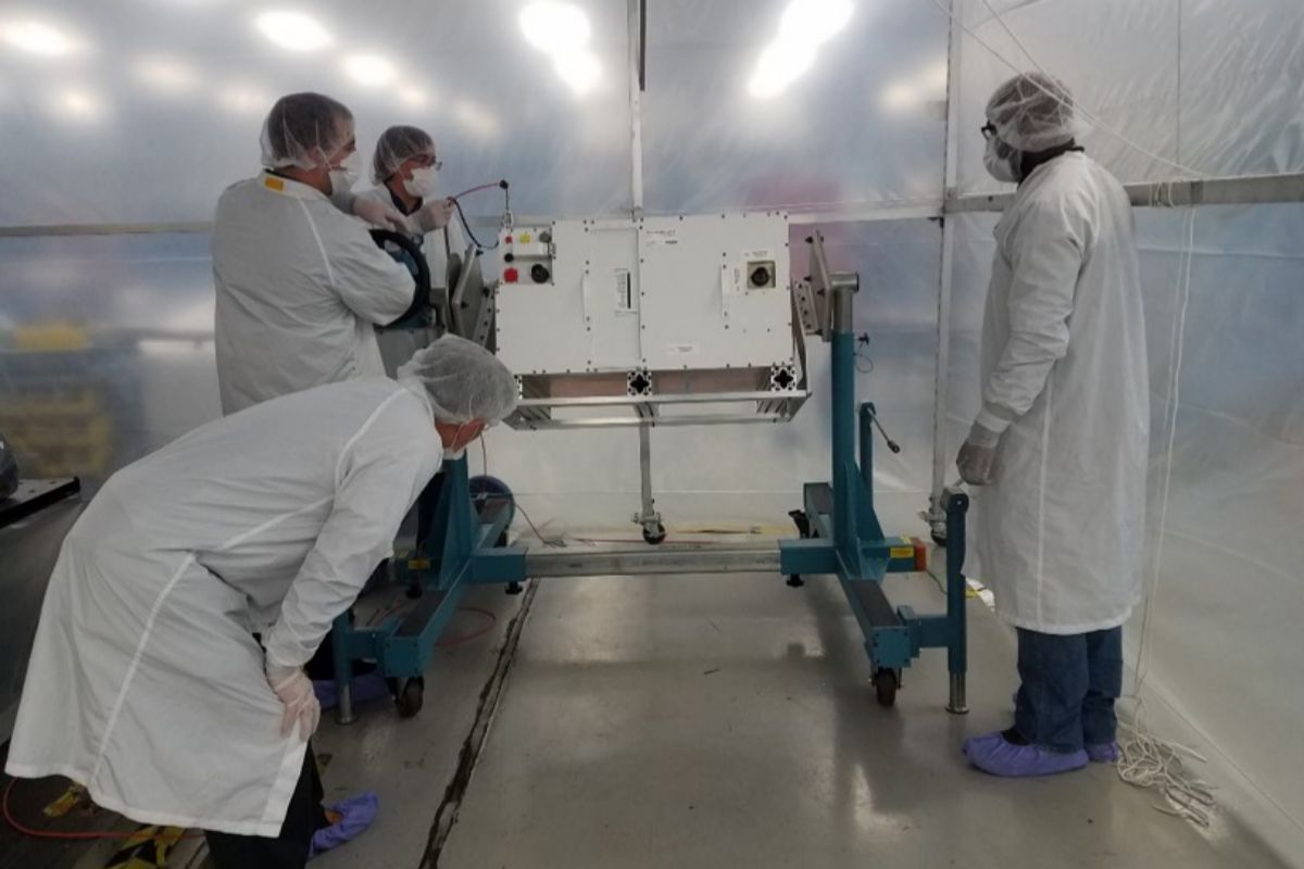 El Cold Atom Lab, a punto de ser empaquetado para viajar al espacio.