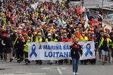 Imagen de la manifestacin celebrada este domingo en Foz (Lugo).