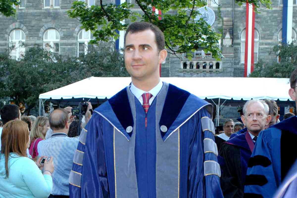 Don Felipe, en la ceremonia de graduacin de la Universidad de Georgetown, en 2005.