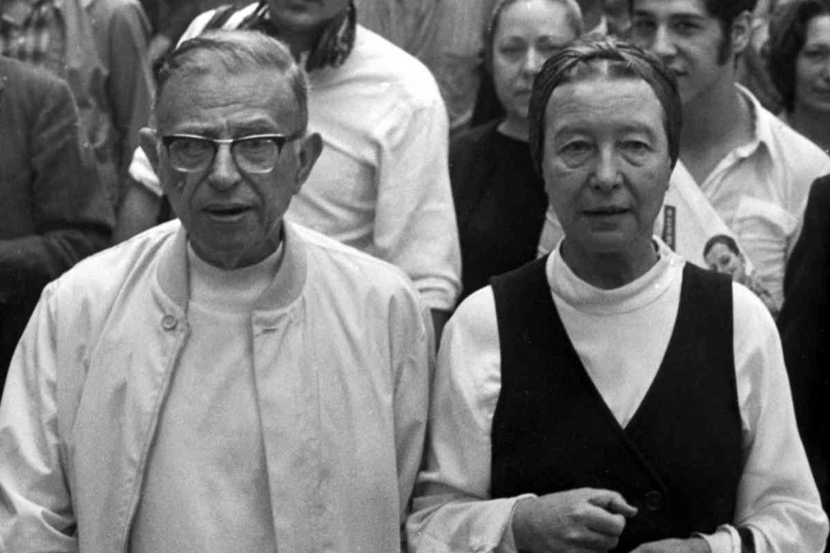 Sartre y Simone de Beauvoir, quienes mantuvieron una relacin durante 50 aos, aunque nunca se casaron.